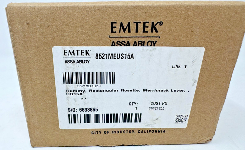 Emtek 8521MEUS15A Dummy Rectangular Rosette Merrimack Lever US15A gallery