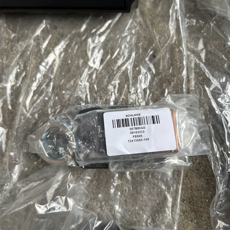 Schlage Camelot Touch Keyless Door Lock Flair Lever Aged Bronze FE695 Open box gallery
