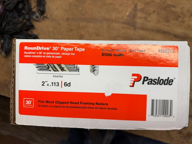 PASLODE RounDrive 2” x .113 30 Degree Full Head Nails Brite (Box Of 5500) 650272 gallery