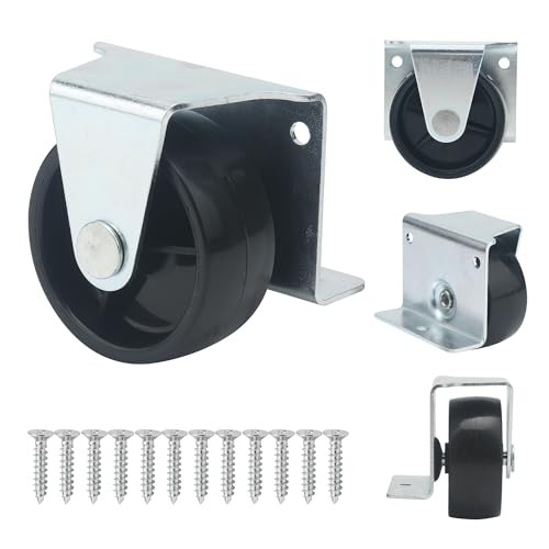 2 Inch Low Profile Caster Wheels for Trundle Bed, Cabinet Roll Out Bed, gallery