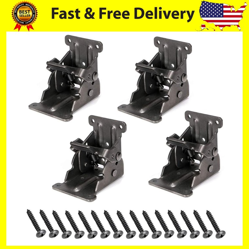 Table Leg Folding Brackets, Foldable Hinge Hardware, Self- Lock Extension Colla