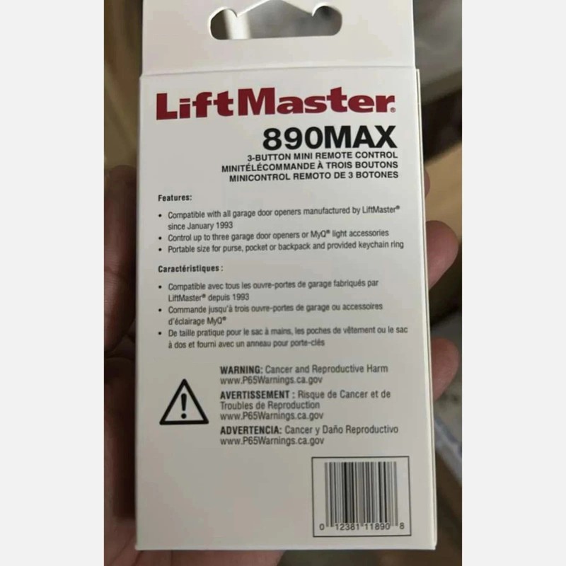 Liftmaster 890MAX Universal Remote - Compatible with 371LM, 971LM free shipping gallery