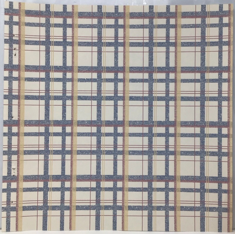 1990s Vintage Wallpaper Sample Muirfield J Ridge Designs Huntington Plaid 2131