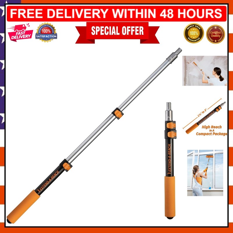 Durable 3ft Telescopic Extension Pole – Ideal for Safe Home Cleaning & Painting