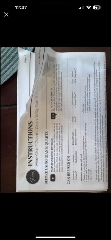 Giani Countertop Kit 2.0 - New, Open Box - White Diamond gallery