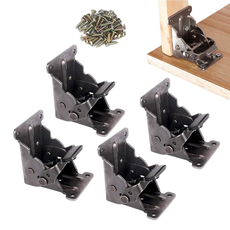 4 Pack Locking Hinge for Folding Table Brackets, Heavy Duty Folding Brackets …