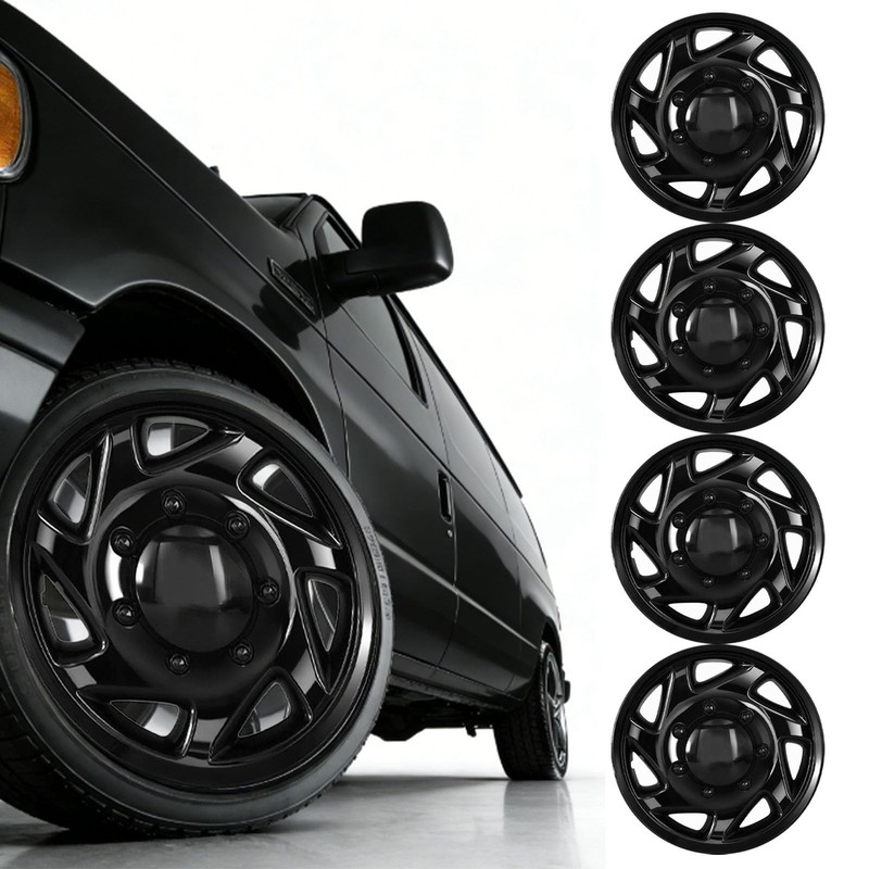 F8UZ-1130-AA Hubcaps Compatible with 1998-2023 Ford Econoline Van E-150 E-250...