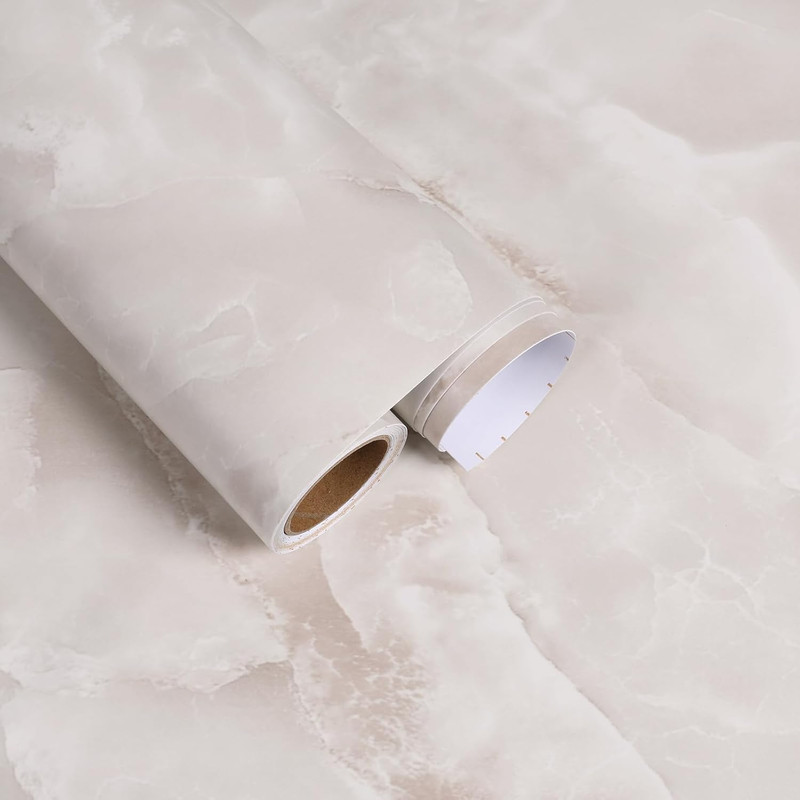 Matte Marble Countertop Contact Paper Thick Waterproof Kitchen Marble Peel an…