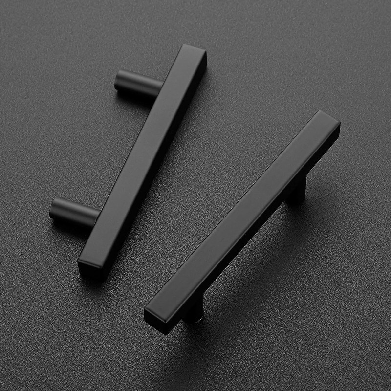 30 Pack 6 Inch Square Kitchen Cabinet Handles Black Cabinet Pulls Black Drawer.. gallery