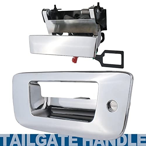 APPERFiT Locking Tailgate Handle Latch w/Bezel & Lock Cylinder & Keys Chrome gallery