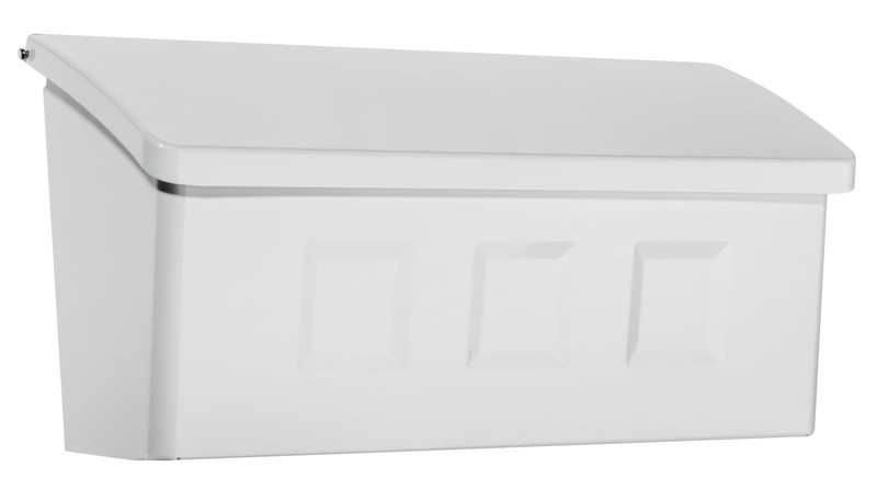 Wall Mount Mailbox, Galvanized Steel, White, Small Capacity – Roof Lifts