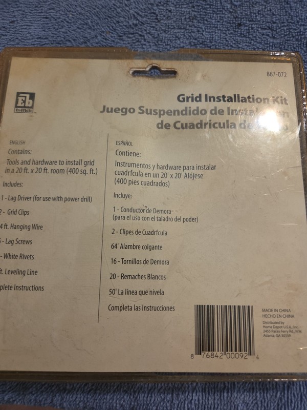 Suspend-It Drop Ceiling Grid Installation Kit 867-072 / Brand New! gallery