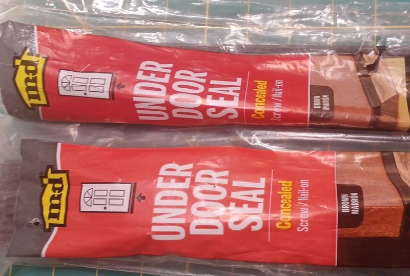 2 pack 36" MD Building Products Door Bottom Weatherstrip Brown Vinyl 82586 gallery