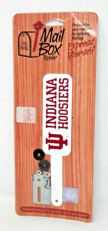 NCAA Indiana Hoosiers Mail Box Replacement Flag – Topper Metal 8.5″ New SEALED
