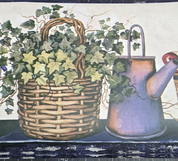 Rustic Americana Wallpaper Border HH28181B Patriotic Rooster Basket gallery