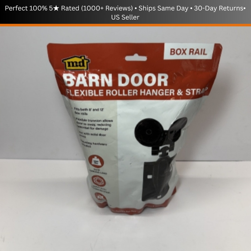 Matte Black Barn Door Hanger Kit Indoor Outdoor Heavy Duty 350lb Capacity NEW