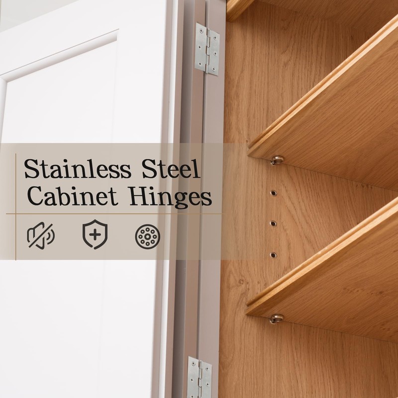 Luomorgo 6 Pack 3 Inch Mini Hinges Butt Hinges, Stainless Steel Cabinet Hinge... gallery