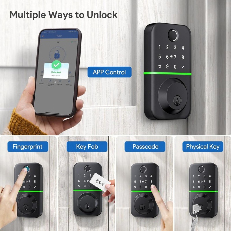 Durable Weatherproof Smart Lock: Keypad & App Control for Front Entry Security gallery