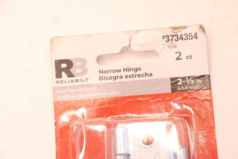 (2-Pk) ReliaBilt Mortise Interior/Exterior Door Hinge Silver 2-1/2″ H 3734354