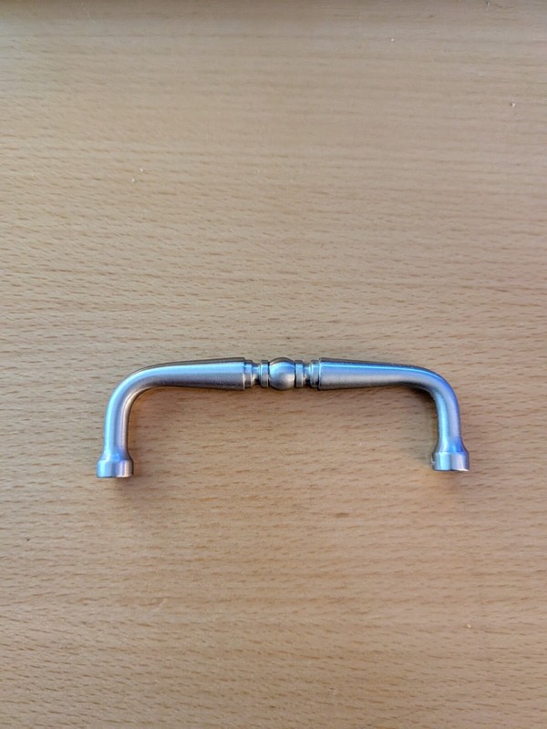 Laval Collection 3-3/4 in. (96 mm) Vintage Brushed Nickel Cabinet Bar Pull