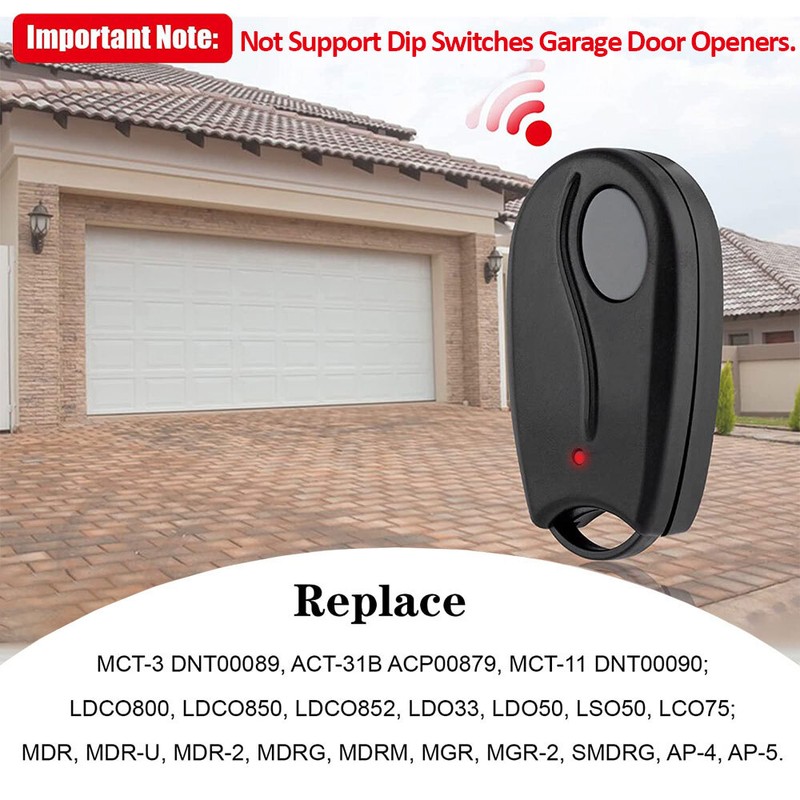 1-Button Compact Visor For Linear MCT-11 MegaCode DNT00089 Garage Door Remote US gallery