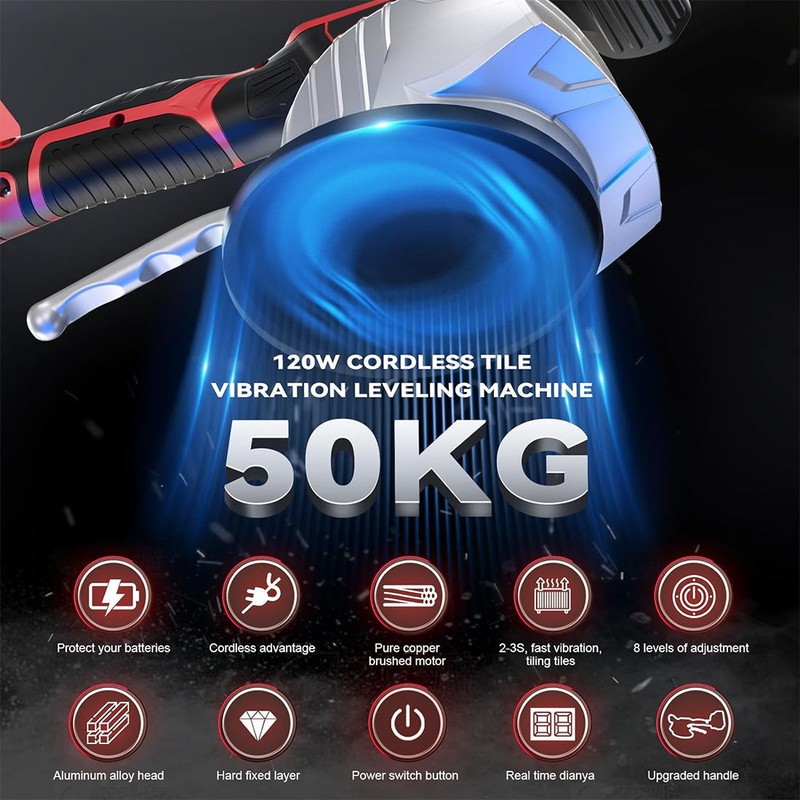 Tile Leveling Machine Electric Tiling Vibrator Tool for Milwaukee 18V NO Battery gallery