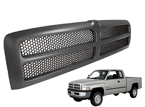 Front Grille Assembly Compatible With Dodge Ram 1500 Grill 1994-2002 / Black