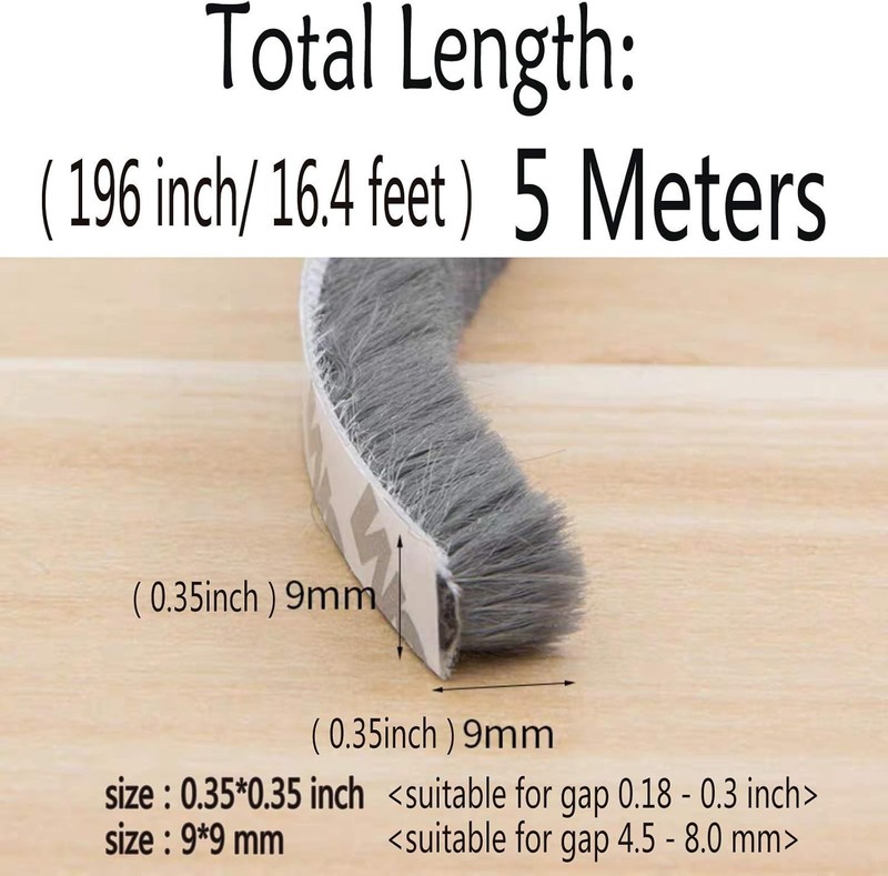 Customizable Self-Adhesive Weather Seal - 16.5ft for Sliding Windows & Doors gallery