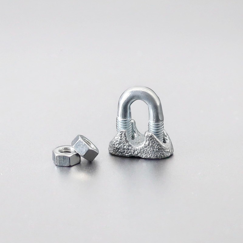 Wire Rope Clamp, 20PCS 3/16 Inches M5 Cable Clamps, Zinc Plated Wire clamp gallery