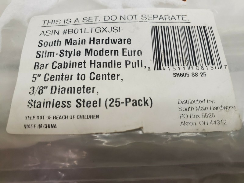 Cabinet Pull 5 in. Stainless Steel Silver (127 mm) Center-to-Center (25-Pack)