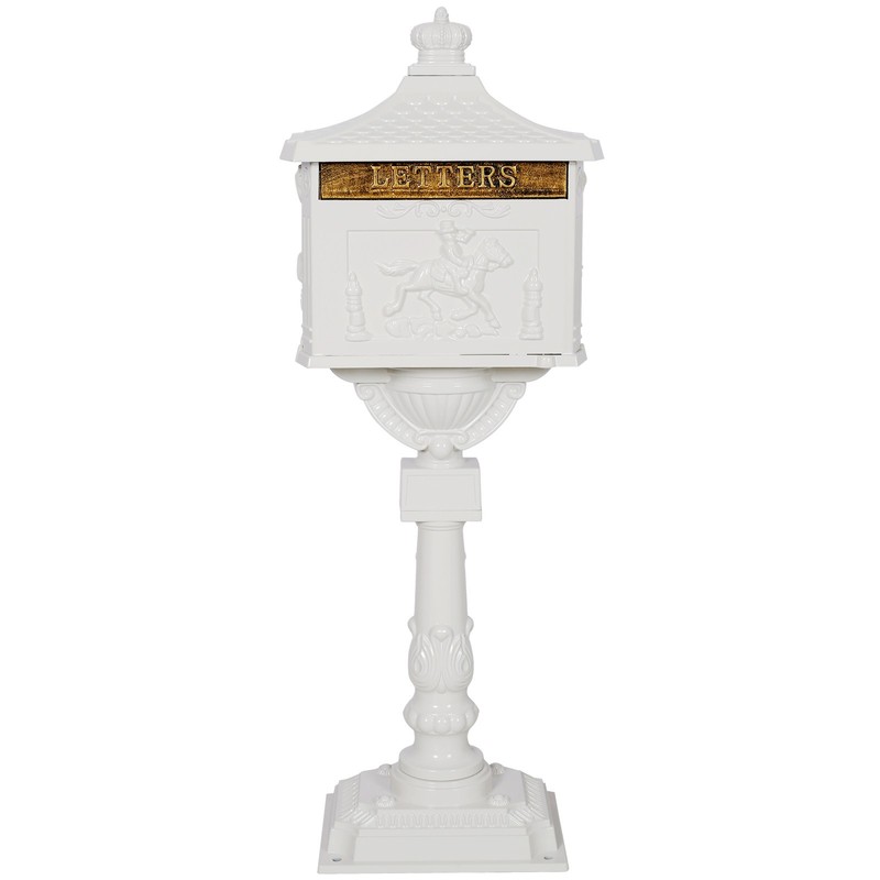 White Cast Aluminum Mailbox – Secure Postal Box