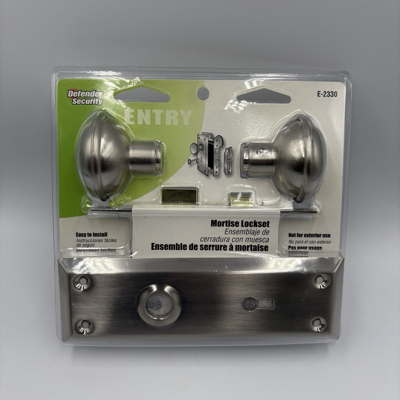 Defender Security E 2330 Mortise Lock Set Nickle Finish gallery