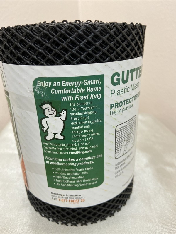 Frost King Plastic Mesh Gutter Guard CD4 Black 6 in Wide x 20 ft Long NEW gallery