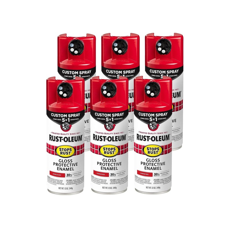 Rust-Oleum Stops Rust Custom Spray 5-in-1 Gloss Sunrise Red Spray Paint (Case of