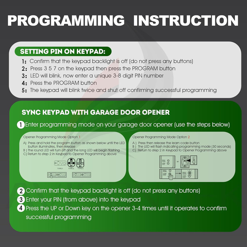 OKP-BX Wireless Overhead Door Keypad - Compatible with Legacy Python Odyssey Des gallery