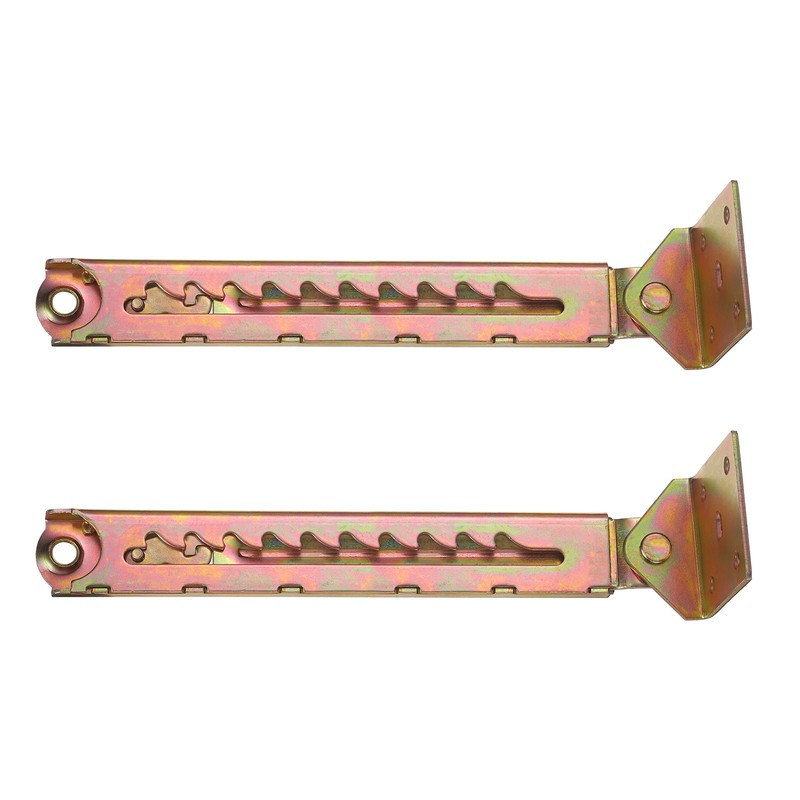 2Pcs 10-Gear Adjustable Angle Hinge, Square Single End Color Zinc