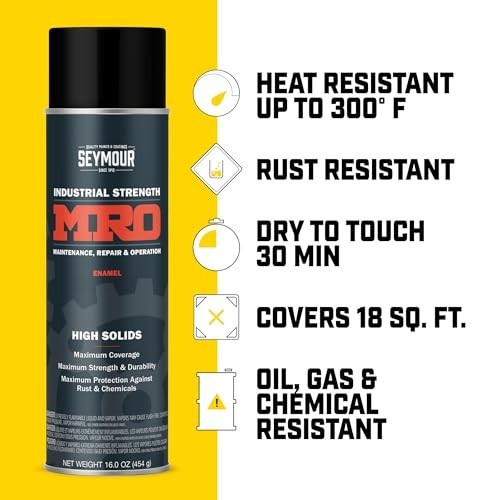 High Solids Gloss White Spray Paint - 16 oz Industrial MRO Coating, Pack of 1 gallery