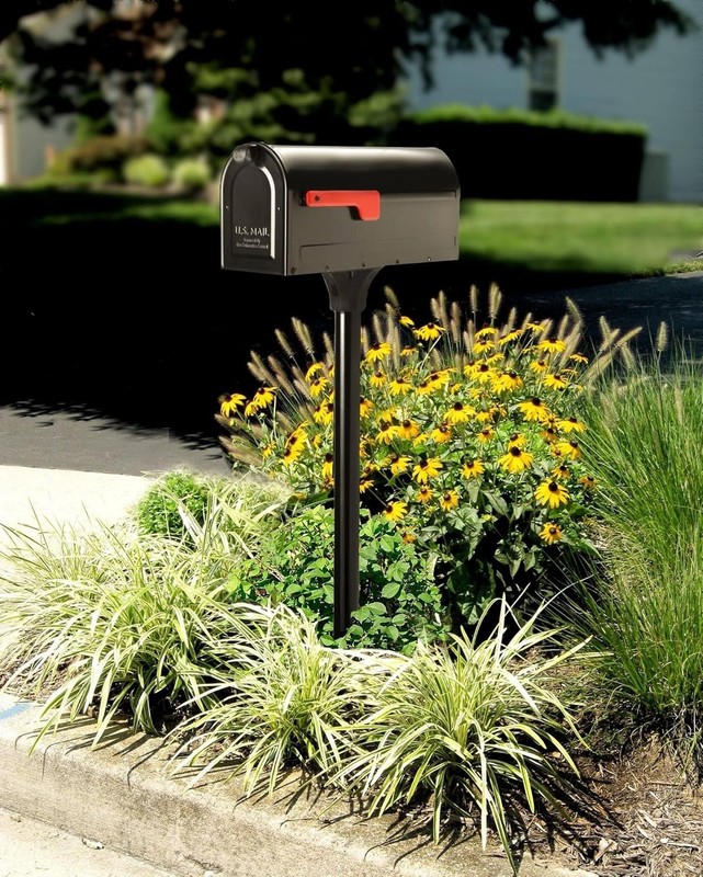 Stylish Medium Black Mailbox - Durable Galvanized Steel & Timeless Design gallery