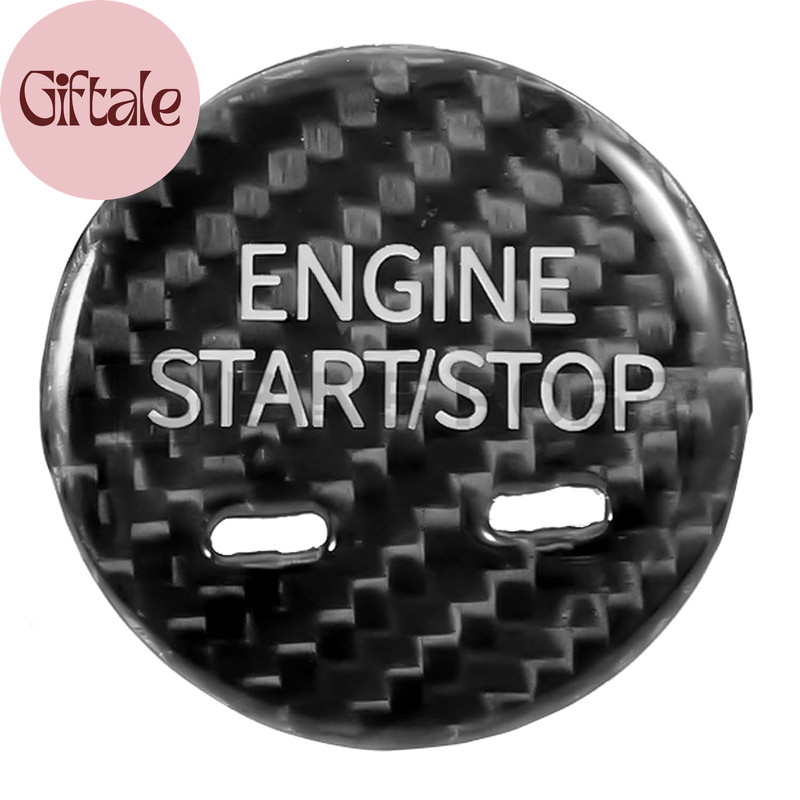 Engine Start Stop Push Button Cover Trim Carbon Fiber Compatible with Cadillac X gallery
