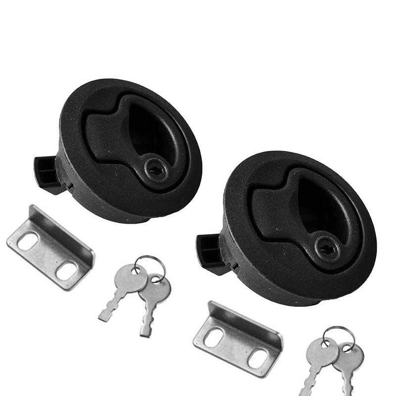 Marine Hatch Latch Lock Flush Mount Round Slam Latch for RV Boat Deck Hardware