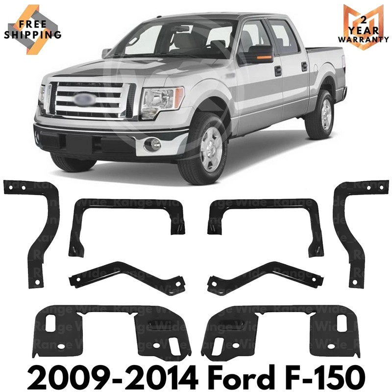 Front Bumper Mounting Brackets Inner Outer Kit For 2009-2014 Ford F-150