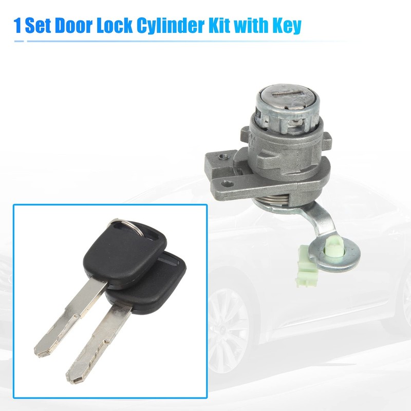 Driver Side Door Lock Cylinder Kit 2 Keys HeavyDuty Metal for Car Door Repair gallery