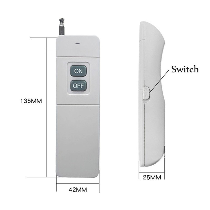 1.5KM Long Range 2CH RF Wireless Remote Control Switch Transmitter+Receiver Set gallery