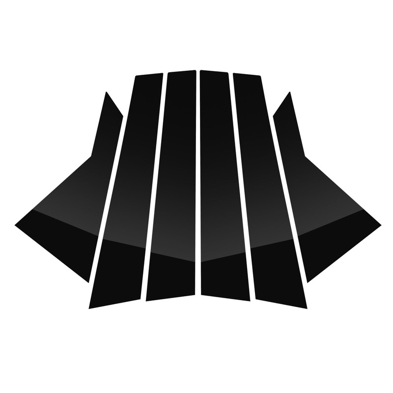 "Door Window Pillar Trim Compatible with Sonata 20152019, 6Pcs Glossy Black" gallery