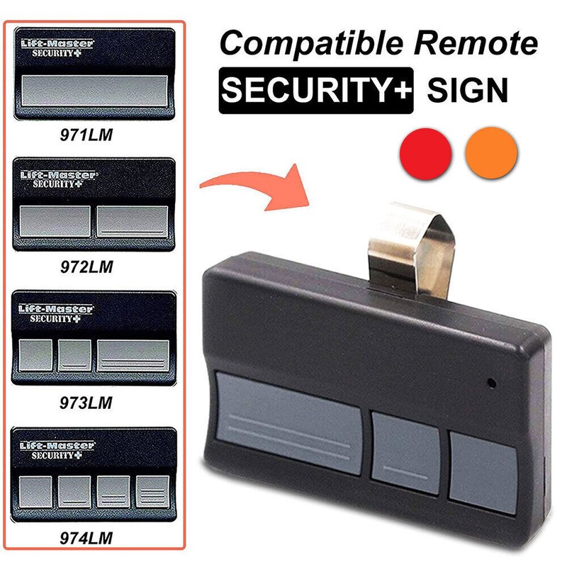 2PCS Garage Door Remote Red/Orange learn button for 973LM 139.53681B 971LM 972LM gallery