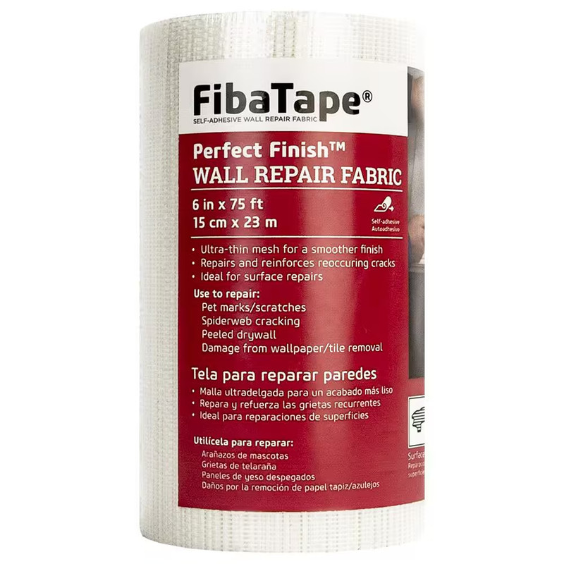 Fibatape Perfect Finish 6 In. X 75 Ft. Self-Adhesive Wall Repair Fabric