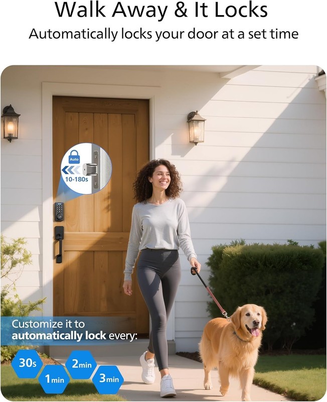Philips Wi-Fi Smart Lock w Handle Keyless Entry Keypad Door Lock MATTE BLACK NEW gallery