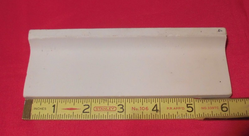 1 pc. Ceramic Tile: Sandstone: Beige & Gold Specks, Robertson 2" X 6" Bullnose gallery