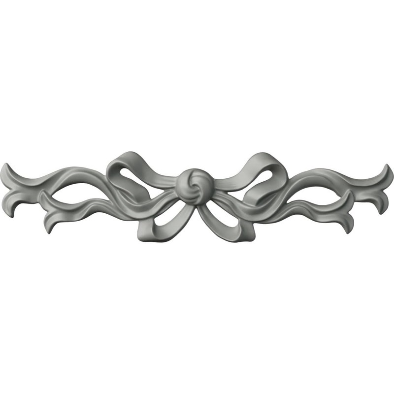 13″W x 3″H x 3/4″P Versailles Medium Ribbon with Bow Center Onlay
