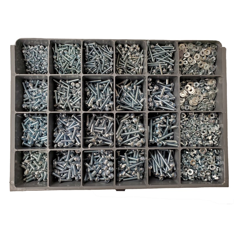 (4,360) Pcs 6-32, 8-32, 10-24 10-32 Phillips Pan Head Machine Screw Refill Kit